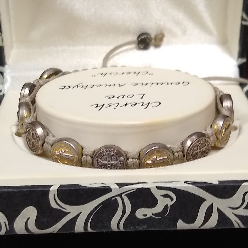 Benedictine Blessing Bracelet  Benedictine Cross Medal of Protection